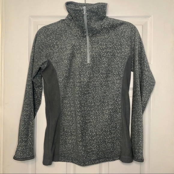 COLUMBIA Quarter Zip Grey Fleece Pullover sweater small - Picture 2 of 9